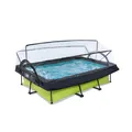 Produktbild: EXIT Lime Pool 220x150x65cm mit Abdeckung und Filterpumpe - grün