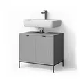 Produktbild: Livinity Waschtischunterschrank ATERNO, Grau, 70 x 63 cm mit Türen