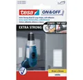 Produktbild: tesa tesa ON&OFF Extra Strong Klettstreifen 2St. 10/50, weiß. Elektro-Kabel, Klettverschluss, Wetterfest und langlebig