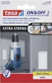 Produktbild: TESA On & Off 55228-03-00 Klettstreifen zum Aufkleben Haft- und Flauschteil, extrastark (L x B) 100mm x 50mm Weiß 2St.