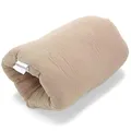 Produktbild: HOBEA-Germany Ministillkissen Arm-Stillkissen kleines Stillkissen für unterwegs Stillmuff Reisestillkissen in verschiedenen Designs, Modell: Musselin Taupe