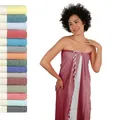 Produktbild: Saunahandtuch Saunatuch Damen + Herren Hamamtuch groß 100x200 XXL lang platzs...