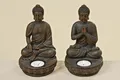 Produktbild: Teelichthalter Buddha  H 19 cm 2er Set