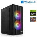Produktbild: Gaming PC M13360H / AMD Ryzen 5 5500, 6x 3600 MHz / NVIDIA RTX3050 / 16 Go DDR4 RAM / M.2 SSD 500 GB - Windows 11 Home - Schwarz