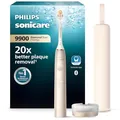 Produktbild: Philips Sonicare DiamondClean Prestige 9900 – Elektrische Schallzahnbürste mit 1x A3 Premium-All-in-One-Bürstenkopf und Ladeetui in Champagner (Modell HX9992/11)