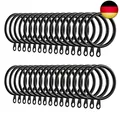 Produktbild: Kinsinder 60PCS Metall Vorhangringe Vorhang Hängeringe mit festem Auge für V
