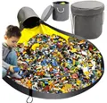 Produktbild: KRUZZEL Spielmatte Spielzeugkorb Aufbewahrungsbox (Spar-Set, 1-St., aufräumen), Verstärkte, bequeme Griffe für einen leichten Transport