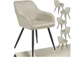Produktbild: tectake Esszimmerstuhl Stuhl Marilyn, Samtoptik, gesteppt (Set, 6 St), Extra weicher Samtbezug mit stilvollem Steppmuster
