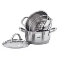 Produktbild: Gourmet | Kochtopf mit Siebeinsatz | Topf mit Deckel, Siebeinsatz und 2,2L Fa...