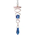 Produktbild: CIM Edelstahl Deko Windspirale - Little Crystal Twister - Kupfer Blau- Abmessung: 3x16cm - Inklusive 2 Glasobjekte mit Facettschliff - beliebig kombinierbar - inkl. Haken und Nylonschnur