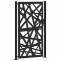 Produktbild: vidaXL Gartentor Schwarz 100x175 cm Stahl Lichtdesign, Zauntor, Outdoor Tor, Eisentor, Sicherheitstor, Einfahrtstor, Metall Zauntor, Gartentor Metall