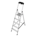 Produktbild: KRAUSE Stehleiter einseitig MONTO Safety silber 5 Stufen, H: 180,0 cm