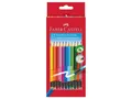 Produktbild: Faber-Castell Buntstift Faber-Castell Buntstifte mit Radierer, farbig Sort, (12-tlg)