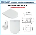 Produktbild: Duravit WC-Sitz Starck 3 mit Deckel Soft Close Scharniere Edelstahl, weiß