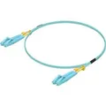 Produktbild: LWL Kabel 10 Gbps OM3 Duplex LC türkis, 1 Meter
