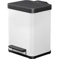 Produktbild: Hailo Mülleimer Öko duo Plus M, weiß, aus Metall, 2 x 9 Liter