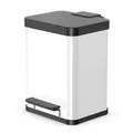 Produktbild: Hailo 1 x Mlltrenner / Abfalleimer TMko duo Plus M, weiß,