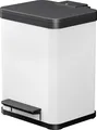 Produktbild: Hailo Öko duo plus M 6222300 Mülleimer 18l Stahlblech (B x H x T) 320 x 430 x 330mm Weiß Fuß-Tretmechanik 1St.