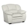 Produktbild: Ledersessel - creme - Echtleder Sessel Cocktailsessel Fernsehsessel