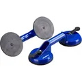 Produktbild: Relaxdays - 2 Kopf Saugheber 2er Set, Transport von Scheiben, Fliesen & Platten, Glasheber 80 kg, Saughalter ø 12 cm, blau