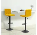 Produktbild: vidaXL Hocker, Barhocker 2 Stk. Senfgelb Samt