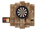 Produktbild: WDS Wooden Dartboard Premium Dartwandschutz mit Tablethalterung Holz geflammt