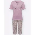 Produktbild: Schlafanzug, Damen, Gr. 40/42, lila (mauve, bedruckt), 100% Baumwolle, Homewear-Sets Schlafanzug