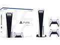 Produktbild: Playstation Sony PlayStation PS5 Konsole Standardkonsole (mit Laufwerk) inkl. 2x Dualsense-Controller Kompatibel mit PS5