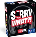 Produktbild: HUCH!, Sorry What?! Spiel Deutsch, Partyspiel ab 18, Verrücktes Lippenlesen mit Kopfhörer und witzigen Phrasen, Ab 2 Spielern ab 18 Jahren
