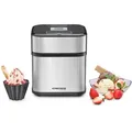 Produktbild: Rommelsbacher Eismaschine, Schwarzchrom, Metall, 1,5 L, 20x23.5x20 cm, CE, RoHS, Grüner Punkt, LCD-Display, Zeitsteuerung, Küchengeräte, Sonstige Küchengeräte