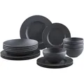 Produktbild: Villeroy & Boch Kombiservice Manufacture Rock, Schwarz, Keramik, 16-teilig, 430 ml, Essen & Trinken, Geschirr, Geschirr-Sets, Kombiservice