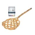 Produktbild: NEUSTANLO | Teppichklopfer in Sonnenform | 3-fädiges Natur Rattan | länglich hell | 75x26 cm | flexibel und robust