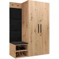 Produktbild: Mirjan24 Garderoben-Set, Anthrazit, Eiche Artisan, Holzwerkstoff, Rechteckig, 80x191x50 cm, Garderobe, Garderoben-Sets & Serien, Garderoben-Sets