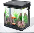 Produktbild: Nobleza Glas - Nano-Fischtank-Aquarium, Fisch, mit LED-Leuchten & Filtersystem
