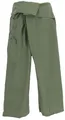 Produktbild: GURU SHOP Fischerhose aus Fester Baumwolle, Wickelhose, Yogahose, Unigröße - Uni Olive, Herren/Damen