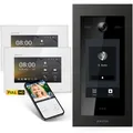Produktbild: Balter EVO-HD Video Türsprechanlage mit Touchscreen schwarz, App, 1 Familienhaus, 2x 7 Zoll Monitor, Türklingel mit Kamera Full HD, 2 Draht Bus
