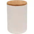 Produktbild: Wenko - Aufbewahrungsdose Maya 0,9 L, Fsc, Vorratsdose Aus Keramik Mit Bambus-deckel, Weiß, Keramik Weiß, Bambus Braun - Weiß