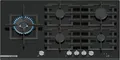 Produktbild: Bosch PRS9A6H40 Serie 8 Gaskochfeld Glaskeramik Schwarz, Rahmenlos aufliegend, 9