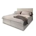 Produktbild: MASSENO Boxbett mit Bettkasten Pisa , creme , Maße (cm): B: 140 H: 98