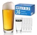 Produktbild: Arcoroc Bierglas Arcoroc Willi Becher 265 ml geeicht auf 200 ml 36er Set, Glas