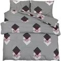Produktbild: vidaXL Bettwäsche-Set Grau 200x220 cm Baumwolle 136472