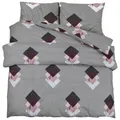 Produktbild: vidaXL Bettwäsche-Set Grau 200x220 cm Baumwolle