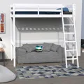 Produktbild: WEBER INDUSTRIES Hochbett Studio, 90 x 200 cm + 1 Lattenrost/Weiß