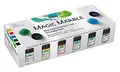 Produktbild: KREUL 73600 - Magic Marble Marmorierfarbe, Grundfarben Set, 6 x 20 ml Farbe in weiß, gelb, rot, blau, grün und schwarz, zum Tauchmarmorieren von Holz, Glas, Kunststoff, Papier, Metall und Styropor