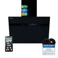 Produktbild: KKT KOLBE A+++ Dunstabzugshaube 60 cm 782 cbm/h Kopffreie Wandhaube Edelstahl schwarzes Glas WLAN RGBW-LED-Beleuchtung SensorTouch Bedienung STYLE6005SMAO