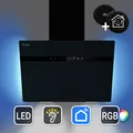 Produktbild: Dunstabzugshaube 60cm Abluft Umluft Kopffrei Wandhauben schwarz Smart WLAN App