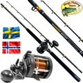 Produktbild: FLADEN Norwegen Deluxe Meeres Combo - Hochsee Rute + Multirolle - Boot Angel Set