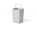 Produktbild: Hailo Einbaumülleimer Hailo Inneneimer 1080979 hellgrau 15 L 230 x 220 x 350 mm mit Henkel, hellgraue eckige Form mit Henkel