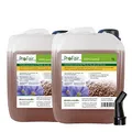 Produktbild: 10 Liter ProFair Leinöl (2 x 5 Liter Kanister) kaltgepresst, 100% aus Reiner Leinsaat, ohne Zusätze, Einzelfuttermittel für Pferd, Hund und Katze