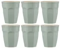 Produktbild: 6er Set Cafe Latte Becher Mynte Green Tea grün für 200ml Steingut Ib Laursen